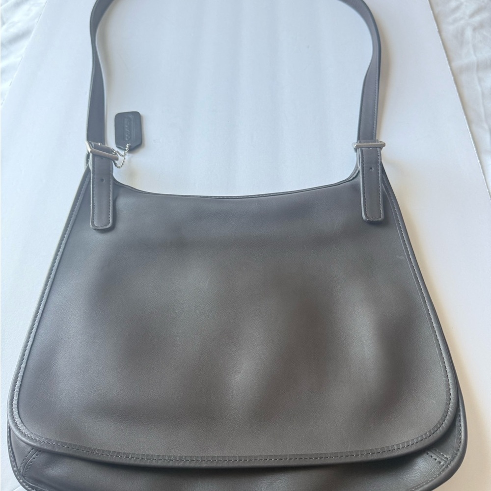 Dark Gray Coach Vintage Leather Crossbody bag